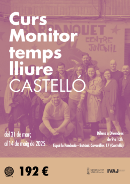 curs monitor activitats temps lliure matins entre setmana